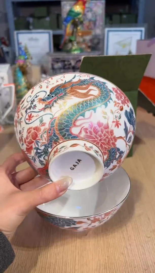 【闪购商品】杯107龙凤刺绣面碗套二