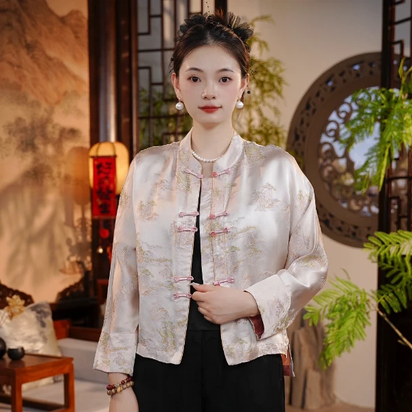 云烟里 显白百搭透气国风新中式外套82620