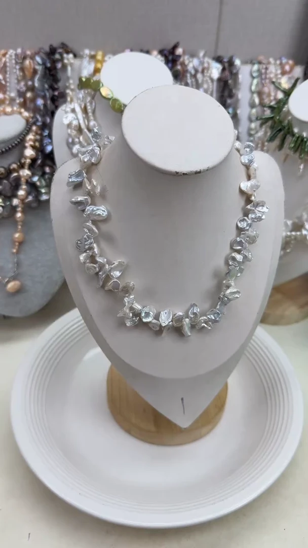 颈饰银S925镶嵌淡水珍珠1