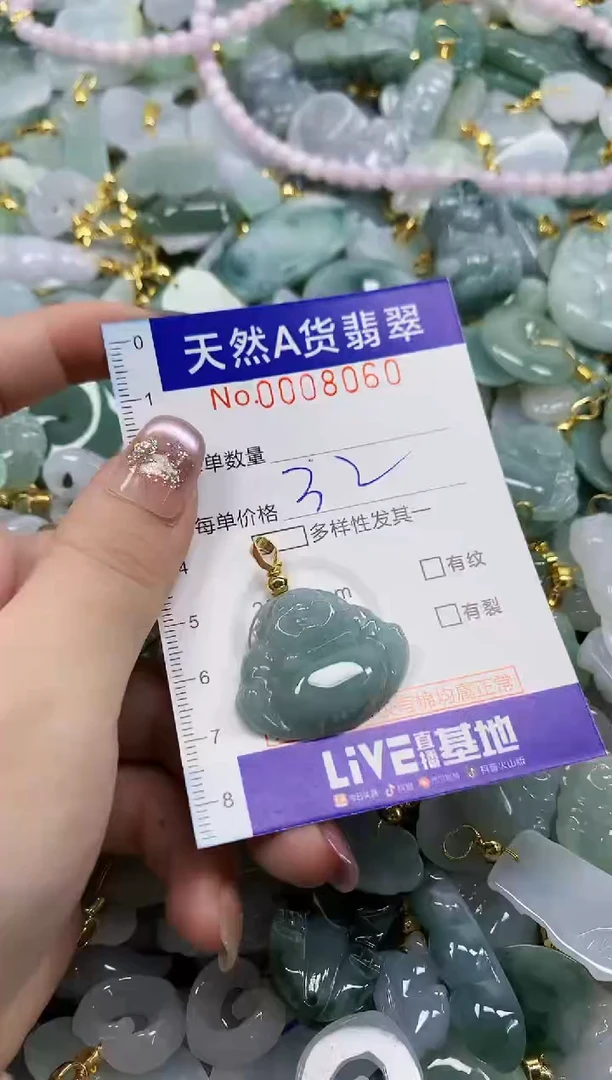 颈饰未镶嵌翡翠天然A货翡翠