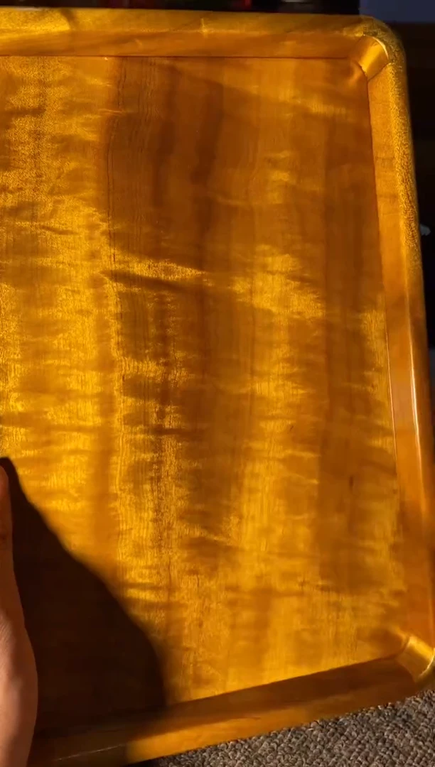 【闪购商品】金丝楠木艺金丝楠文承盘F5