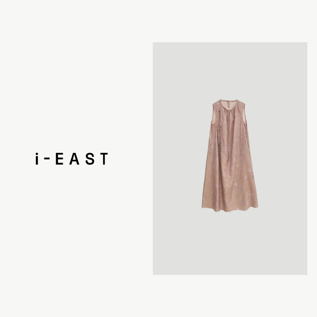 i-EAST 二十四载梦~中式提花无袖连衣裙-4X GF510
