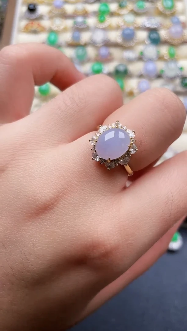 银S925镶嵌戒指翡翠176