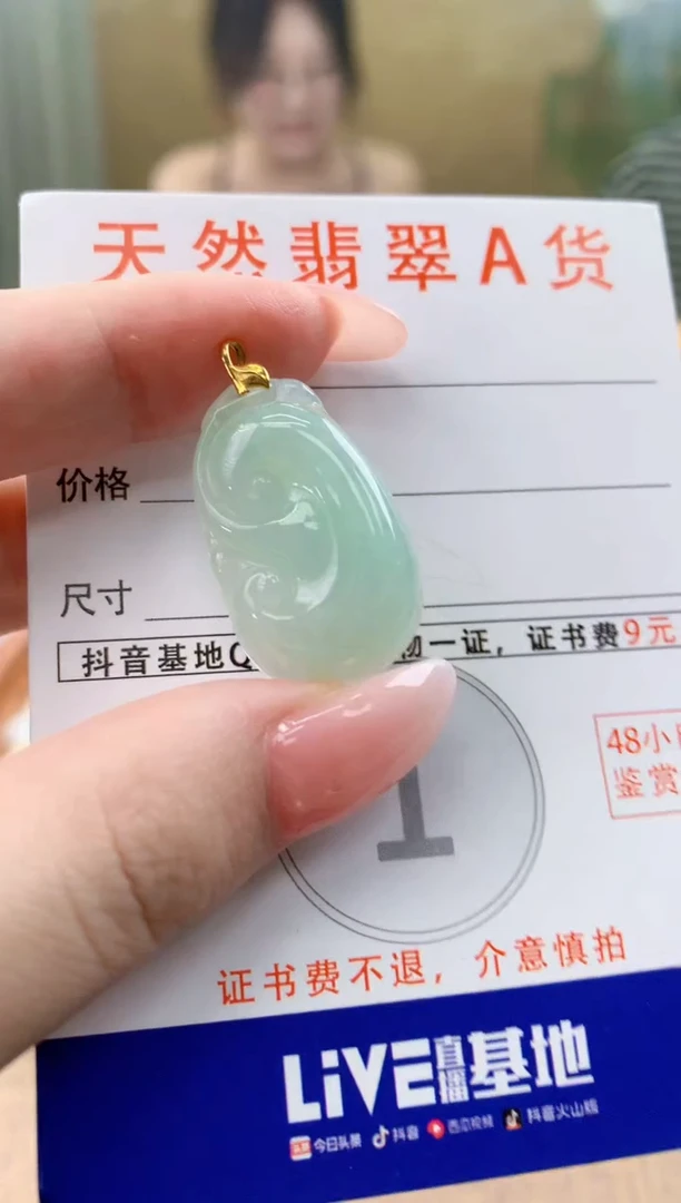 颈饰未镶嵌翡翠天然A货翡翠挂件