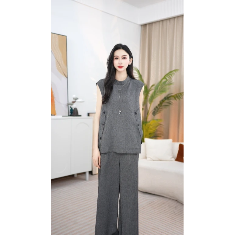 时尚宽松丁达尔风休闲风时尚套装25B680