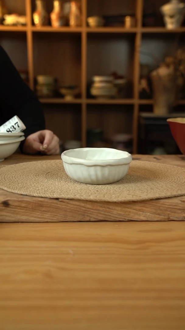 白色系列的蛋糕碗1个