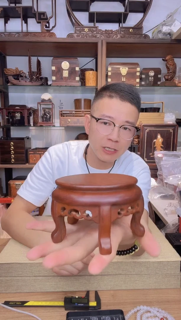 乌木类书架007非酸精工弯脚圆形香几