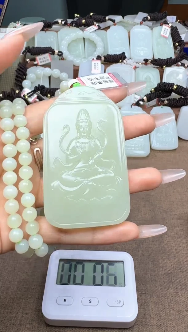 和田玉未镶嵌颈饰和田玉挂件