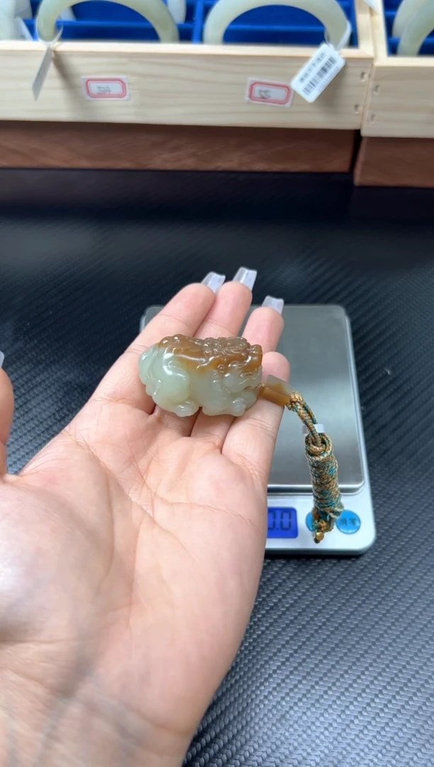 吊坠(赠链)未镶嵌和田玉若羌微色差貔貅把件