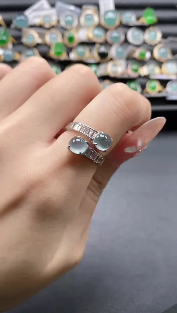 【闪购商品】翡翠戒指银S925镶嵌11111-