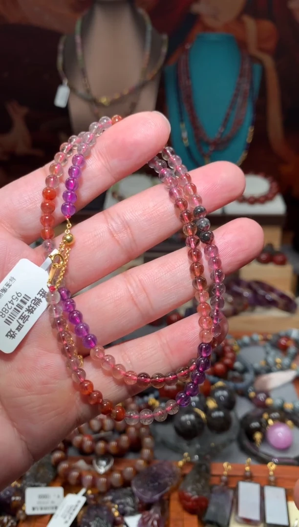 未镶嵌珠宝半成品水晶极光23项链