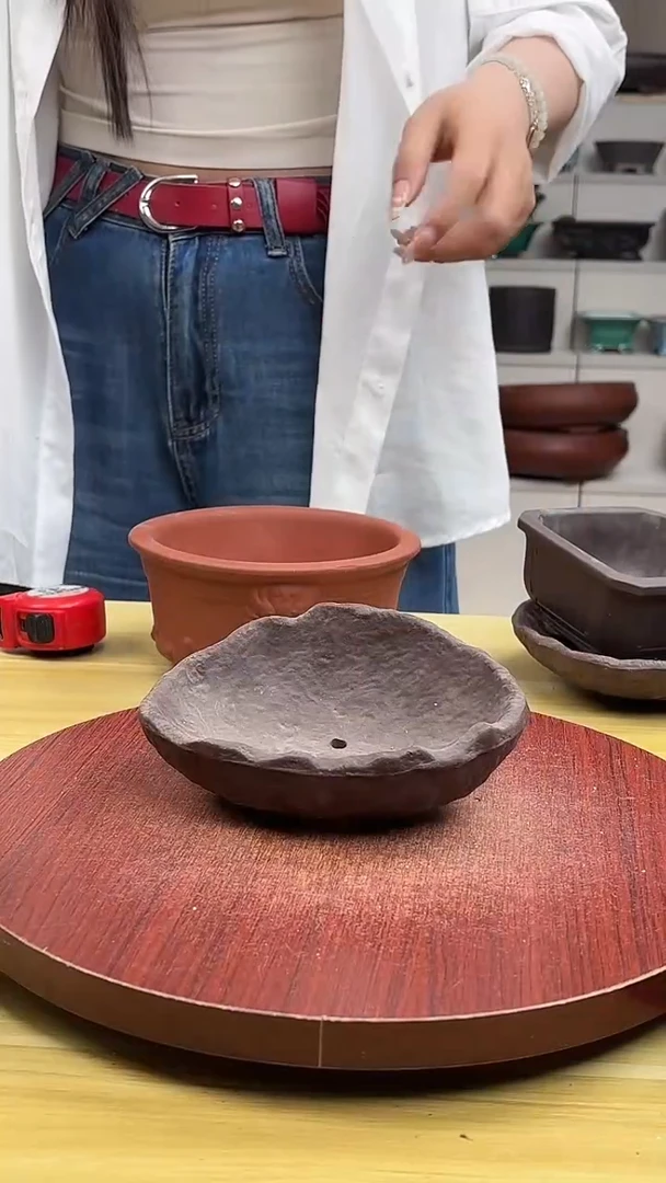 紫砂花盆浅草紫砂花盆微瑕