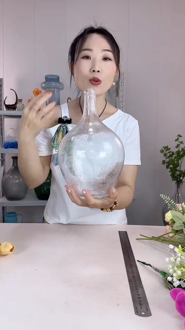 有机玻璃 7.8中午吊钟花醉木专用花瓶透明高度28CM