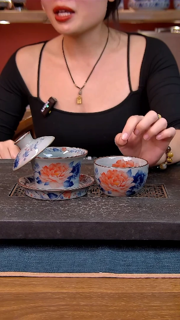 简装家用款2件套 老陶泥开片纹陶瓷茶具