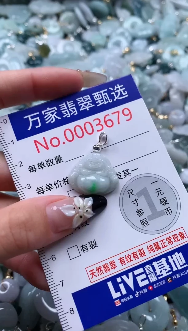 翡翠未镶嵌颈饰3679