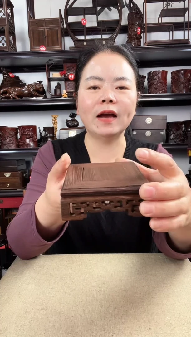 木鸡翅木正方老李红木工艺品