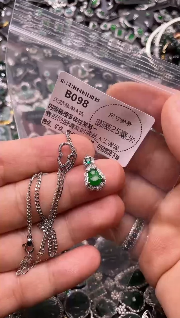 翡翠未镶嵌颈饰B098项链