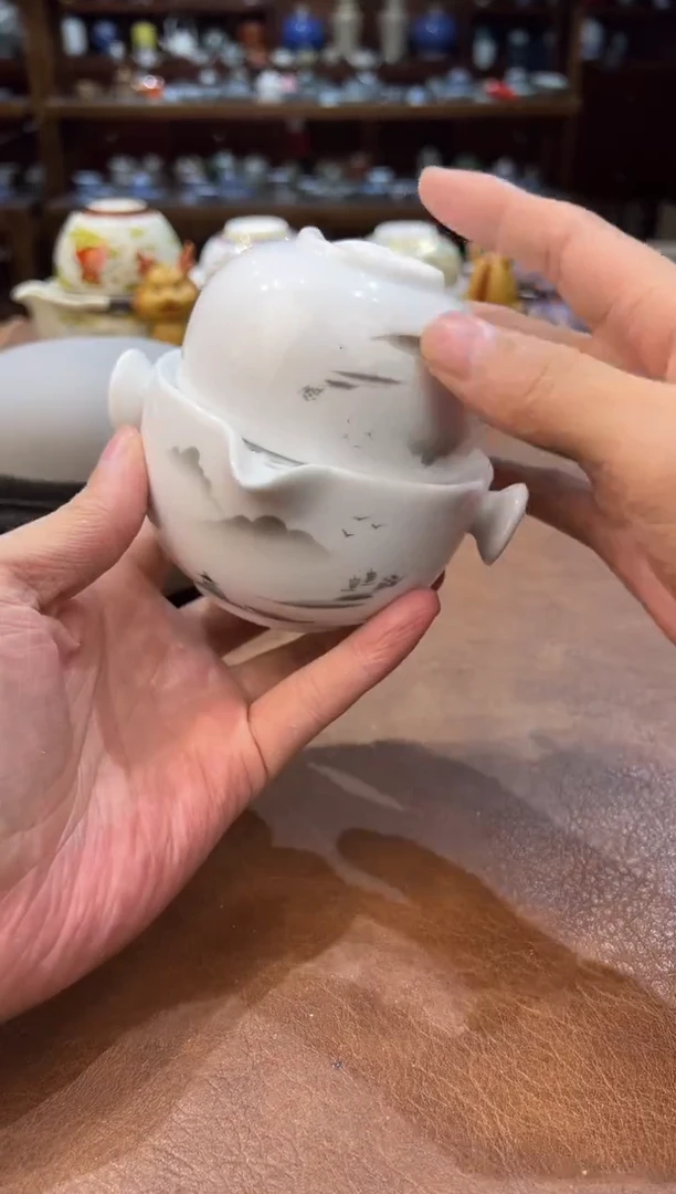 真的很便宜超好看会开片的旅行茶具