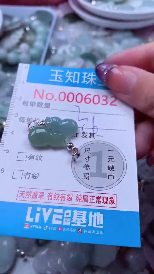 翡翠未镶嵌吊坠(不含链)6032