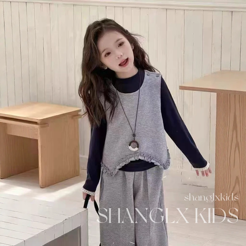 2025超火女童装套装春秋穿搭三件套韩系儿童秋季新款洋气时髦秋装