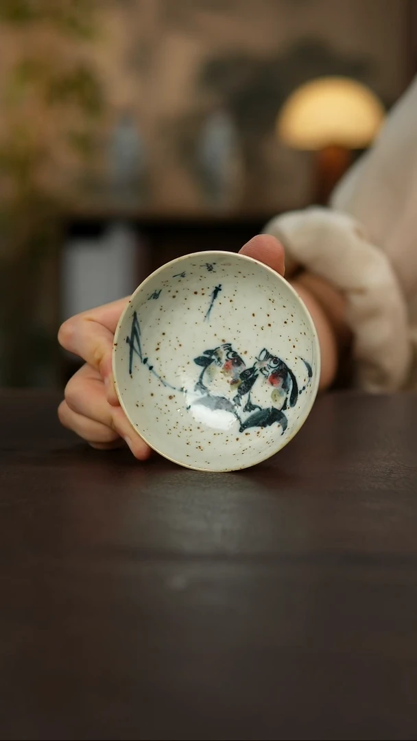 杯景德镇陶瓷杯碗柴烧多人