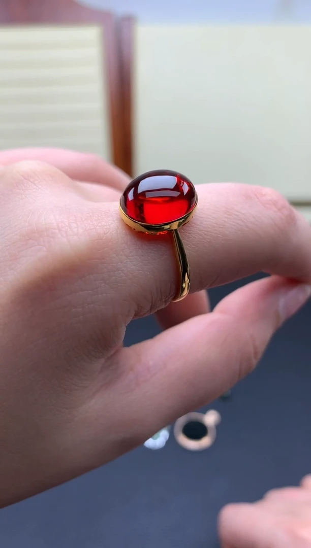 【闪购商品】定制琥珀18K金镶嵌//////////