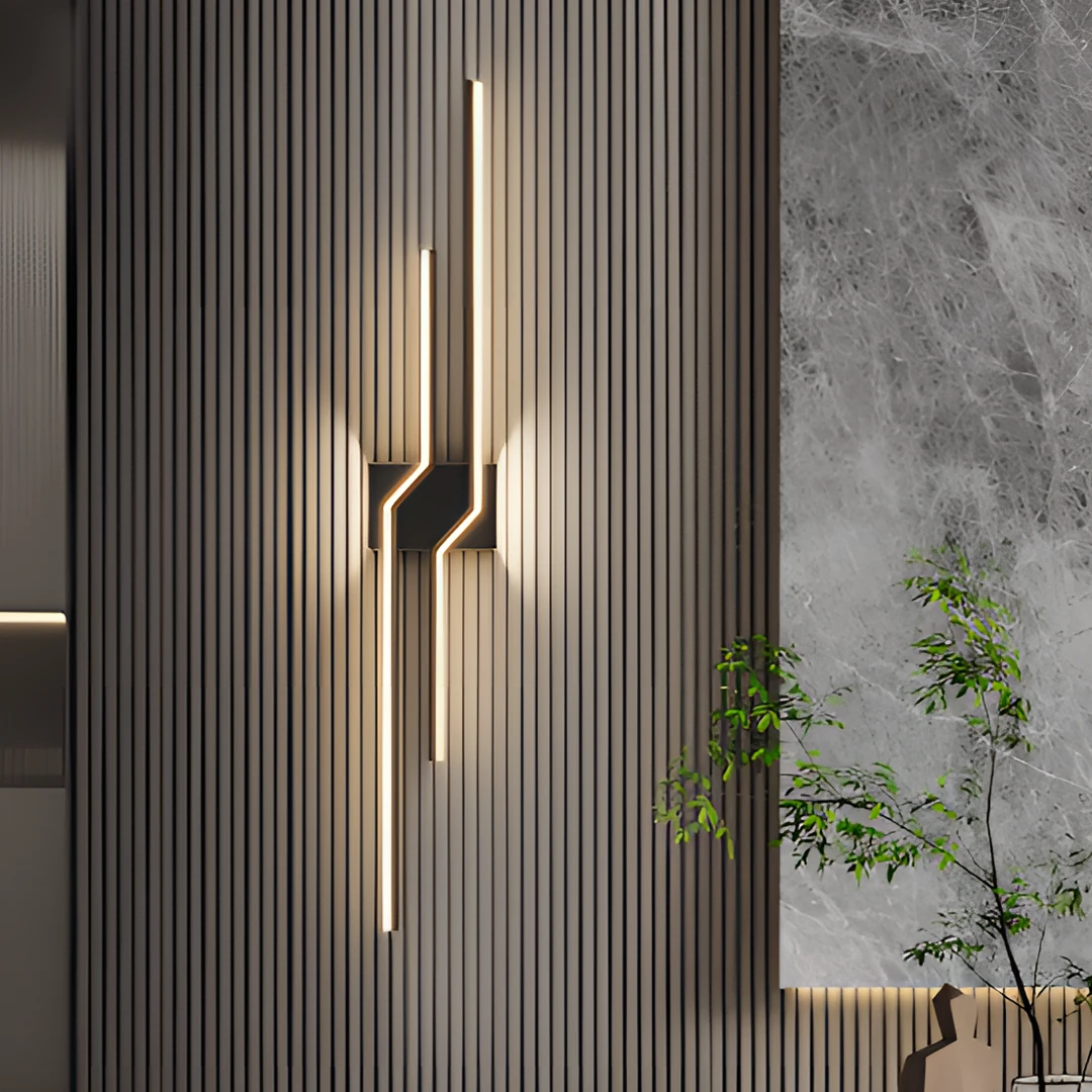 轻奢格栅壁灯客厅电视背景墙极简长条灯具墙壁灯简约个性北欧创意