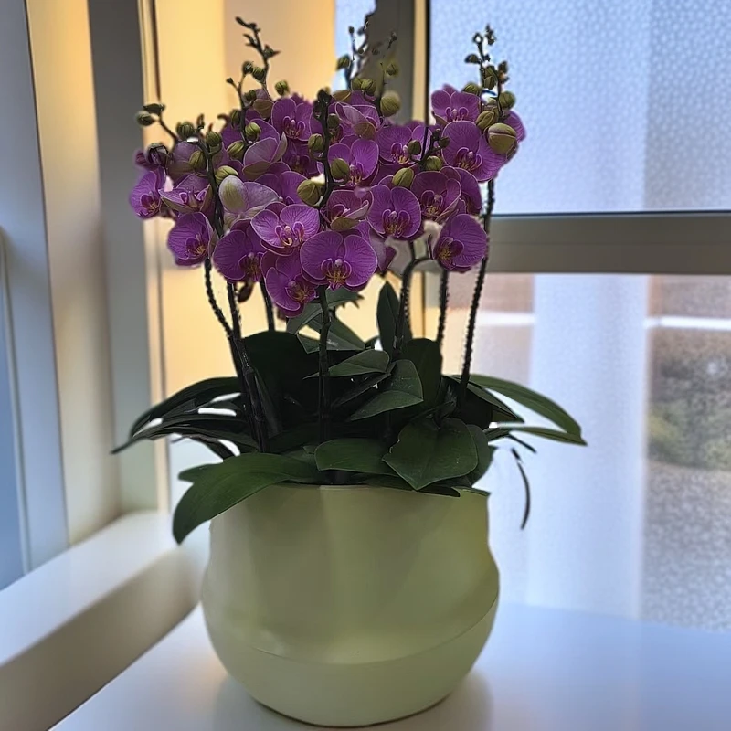 十株水晶玫瑰蝴蝶兰组盆