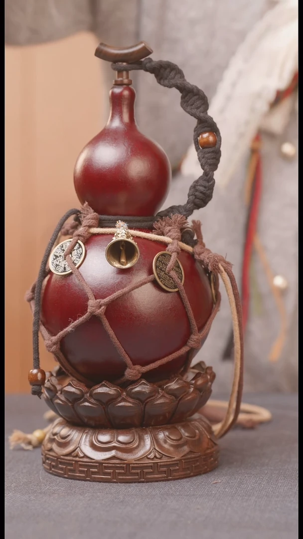 1952号链接精品大漆葫芦现货现发[一物一拍]不包含莲花底座