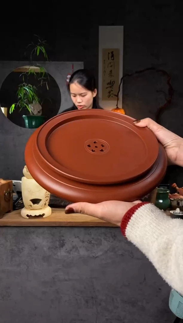 【闪购商品】全手工原矿潮州10寸朱泥分体壶承