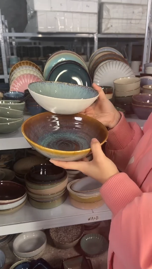 陶瓷外贸尾货瑕疵满20包邮X2 菜碗组合