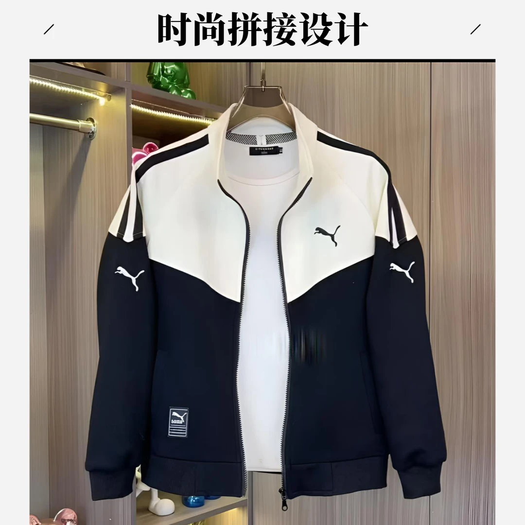 2025男士秋季时尚潮流爆款休闲刺绣拉链立领夹克户外休闲运动外套