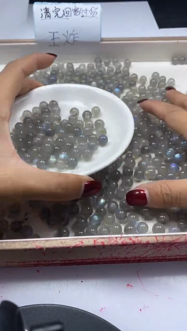 【闪购商品】水晶颈饰未镶嵌w116灰月光8mm*10颗