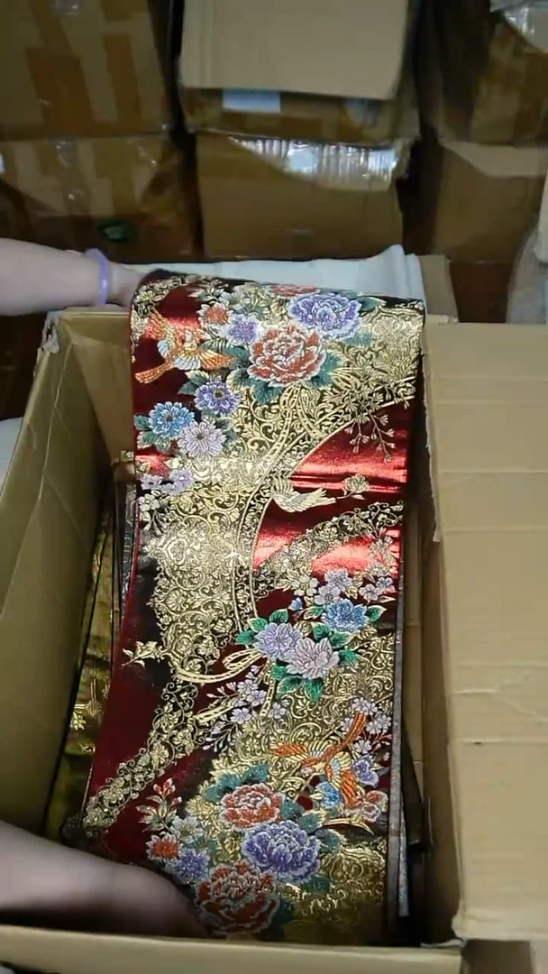 织绣10彩金织凤凰牡丹