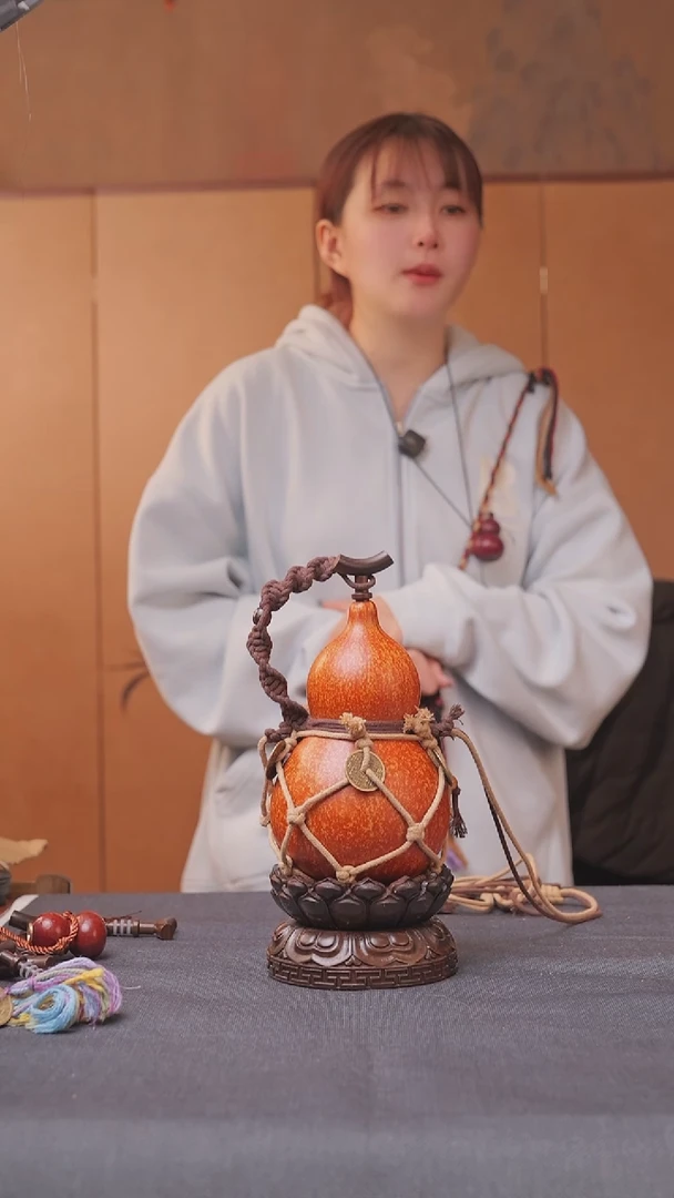 1352号链接精品大漆葫芦现货现发[一物一拍]不包含莲花底座