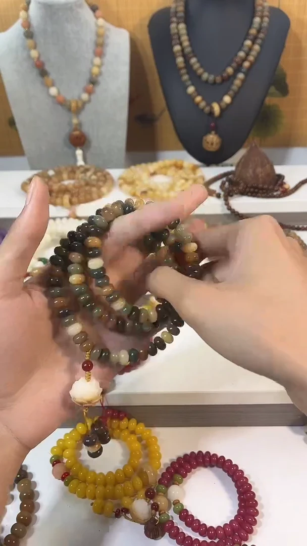 菩提根/象牙果手串卡6*9敦煌108颗