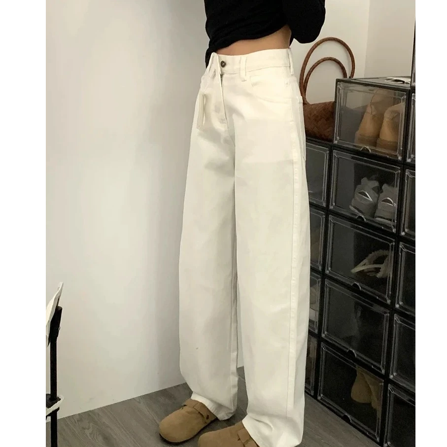 7739舒适时尚百搭洋气潮流显瘦阔腿牛仔裤