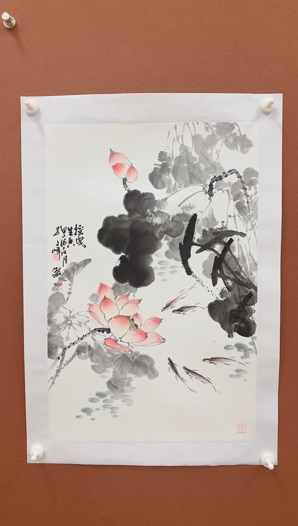 国画李文峰四尺三精品荷花