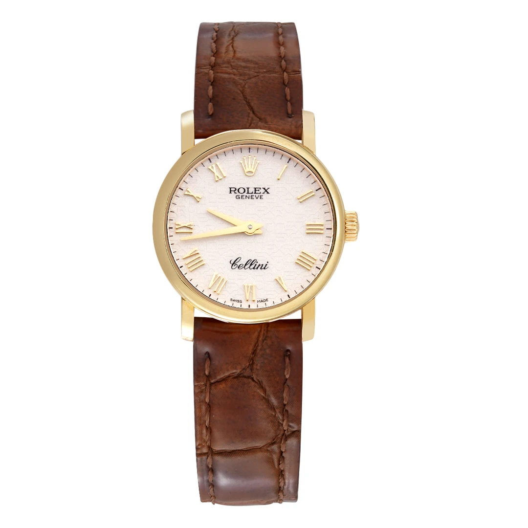 99新 Rolex/劳力士 6110石英机芯腕表/18k黄金/WHP031918女士经典