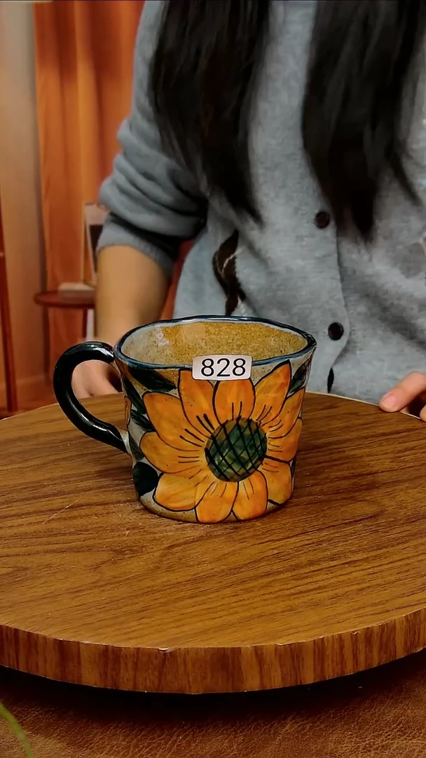 杯子陶景德镇手工手绘釉下彩陶瓷