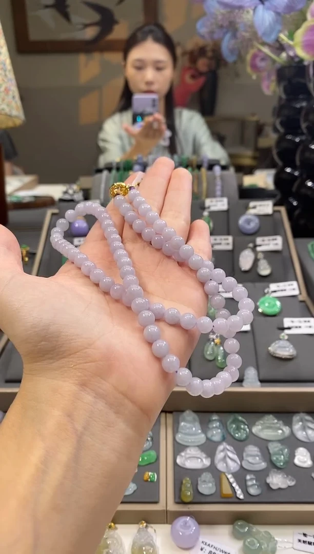颈饰未镶嵌翡翠珠链