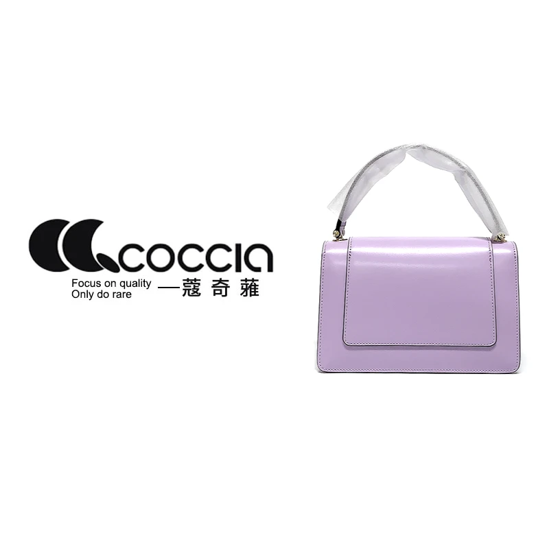 「高定女包」蔻奇蕥COCCIA 定制牛皮手提包  EE6056  BOX牛皮 20cm