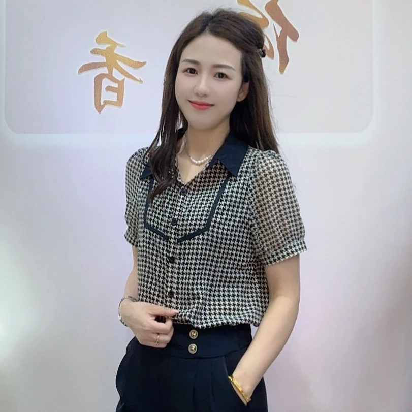 2025夏季新款时尚显瘦气质短袖衬衣