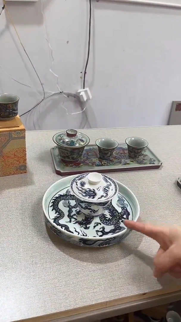 景德镇高温瓷龙一套