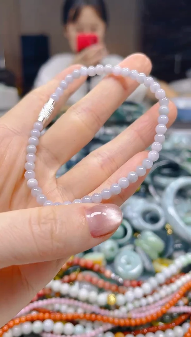 翡翠未镶嵌颈饰3.8MM/G/翡翠A货一图一物