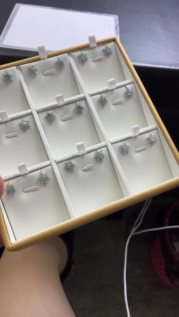 【闪购商品】翡翠耳饰未镶嵌M138 /多样性发一对