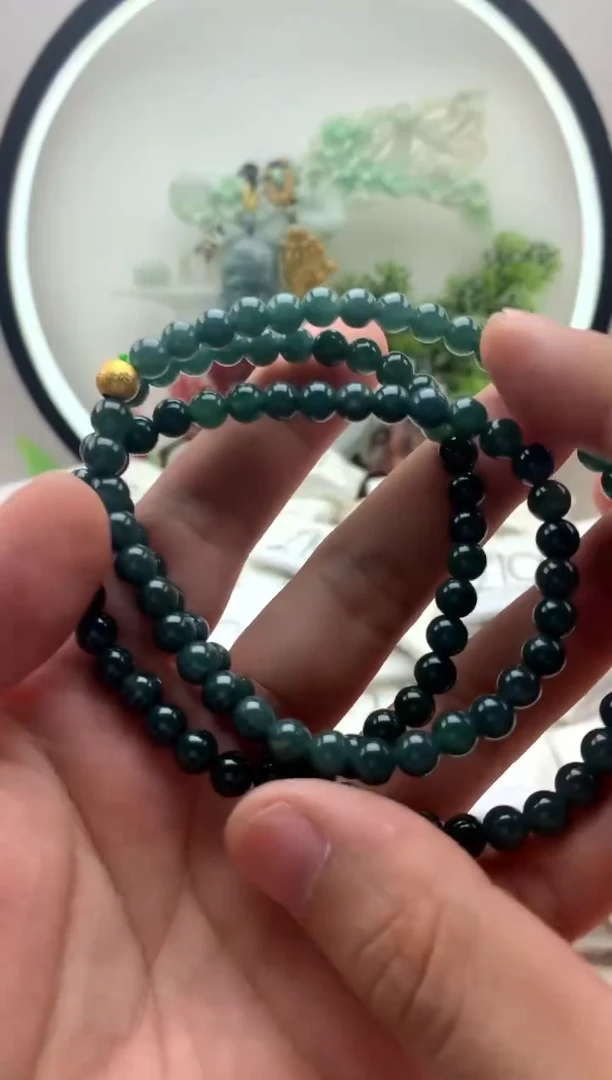 颈饰未镶嵌翡翠珠链