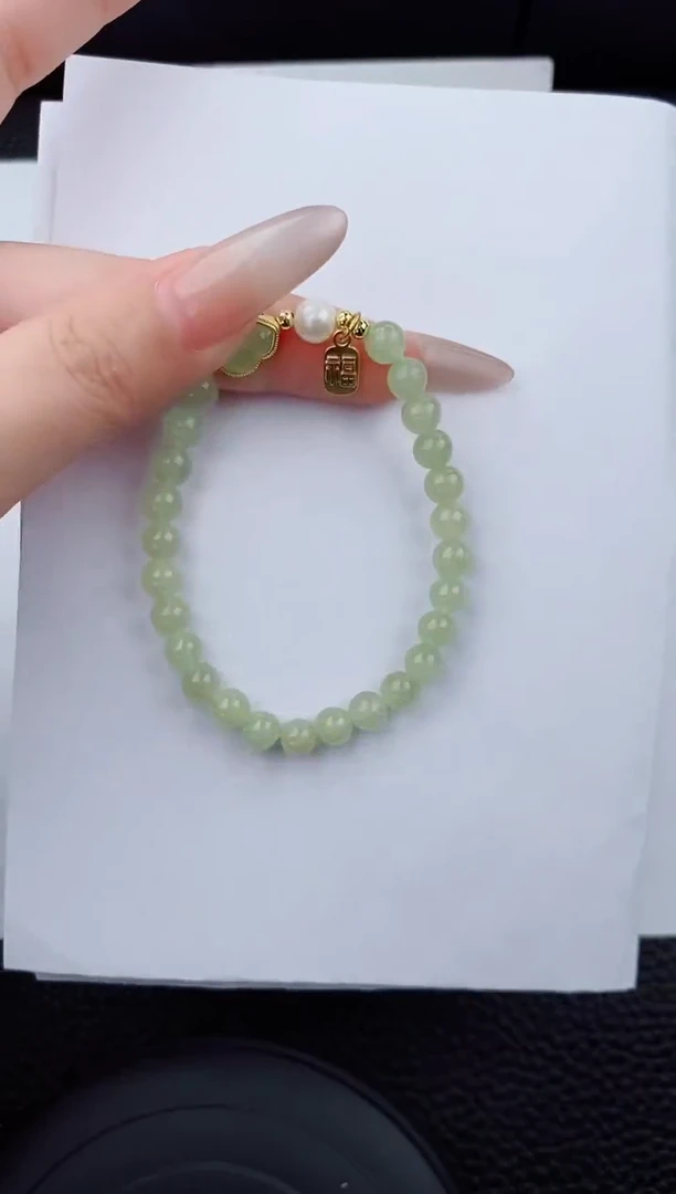 手链未镶嵌和田玉555碎玉微色差T葫芦