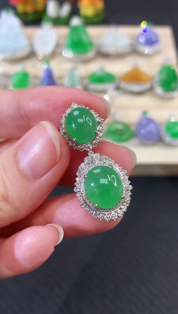 吊坠(不含链)18K金镶嵌翡翠126|7980