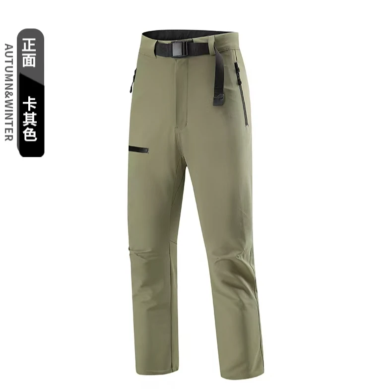 男士春秋新款户外登山冲锋裤防风防水休闲裤透气耐磨宽松直筒长裤